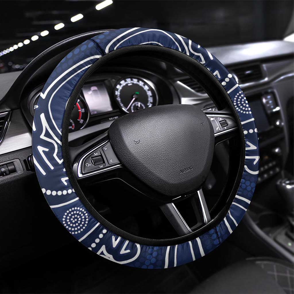 Australia NSW Waratahs Steering Wheel Cover Go Champions Aboriginal Art