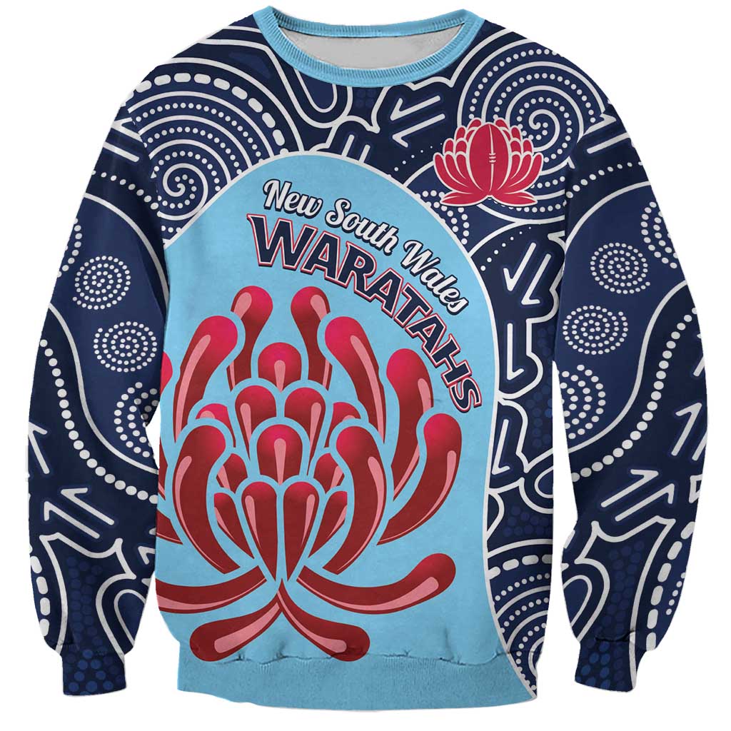 Custom Australia NSW Waratahs Sweatshirt Go Champions Aboriginal Art