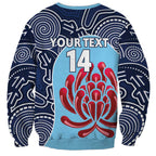 Custom Australia NSW Waratahs Sweatshirt Go Champions Aboriginal Art