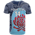 Custom Australia NSW Waratahs T Shirt Go Champions Aboriginal Art