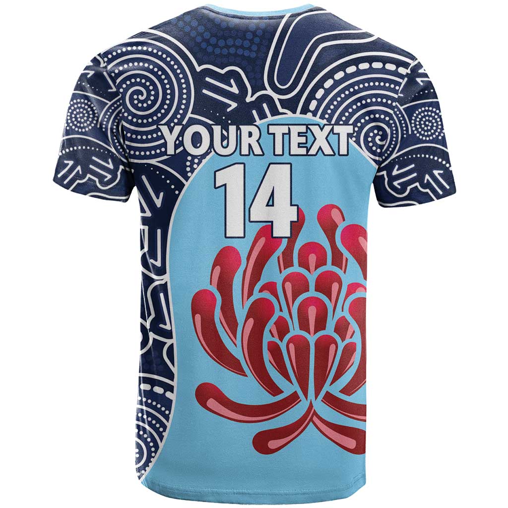 Custom Australia NSW Waratahs T Shirt Go Champions Aboriginal Art