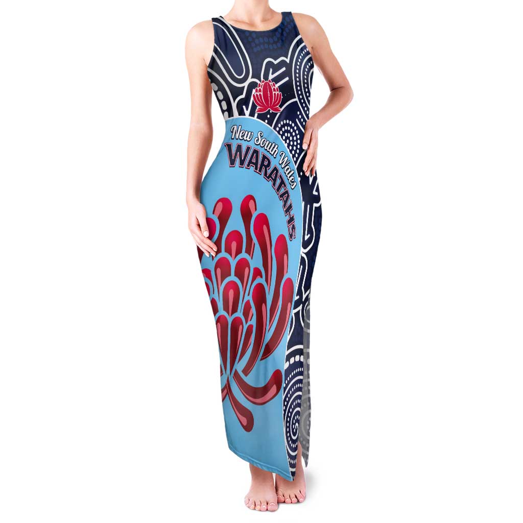 Custom Australia NSW Waratahs Tank Maxi Dress Go Champions Aboriginal Art
