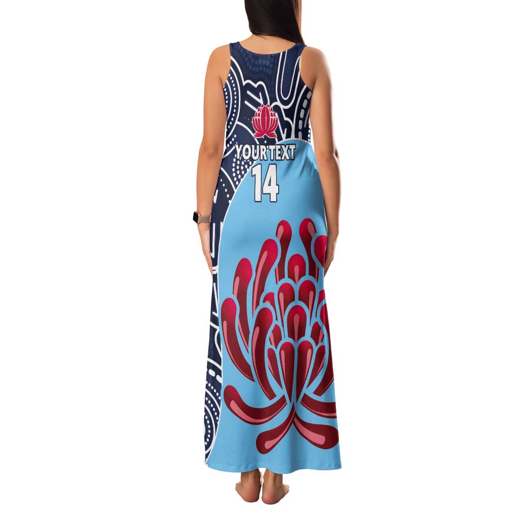 Custom Australia NSW Waratahs Tank Maxi Dress Go Champions Aboriginal Art
