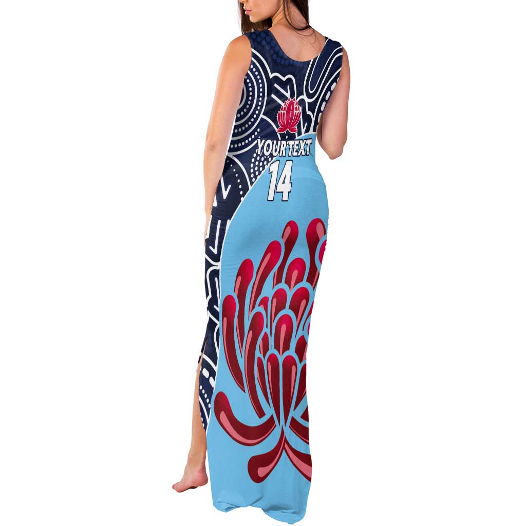 Custom Australia NSW Waratahs Tank Maxi Dress Go Champions Aboriginal Art