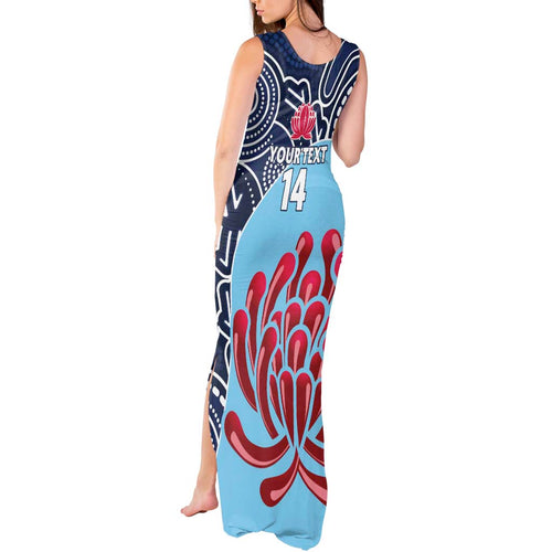 Custom Australia NSW Waratahs Tank Maxi Dress Go Champions Aboriginal Art
