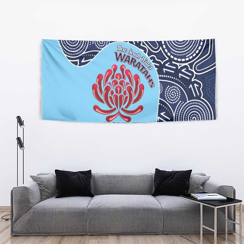 Custom Australia NSW Waratahs Tapestry Go Champions Aboriginal Art