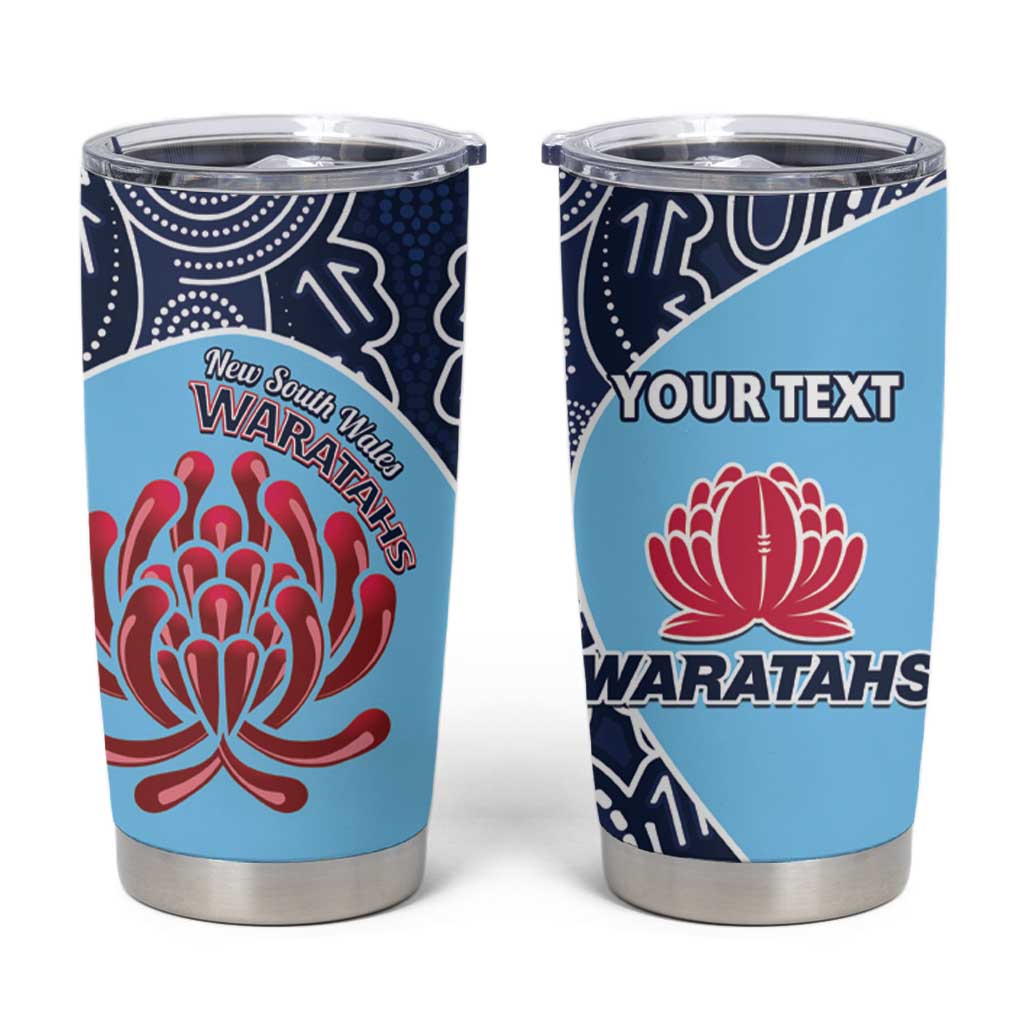 Custom Australia NSW Waratahs Tumbler Cup Go Champions Aboriginal Art