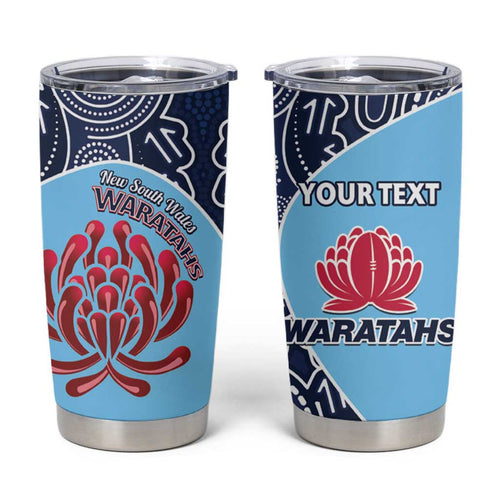 Custom Australia NSW Waratahs Tumbler Cup Go Champions Aboriginal Art