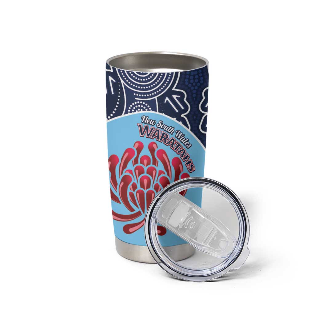 Custom Australia NSW Waratahs Tumbler Cup Go Champions Aboriginal Art