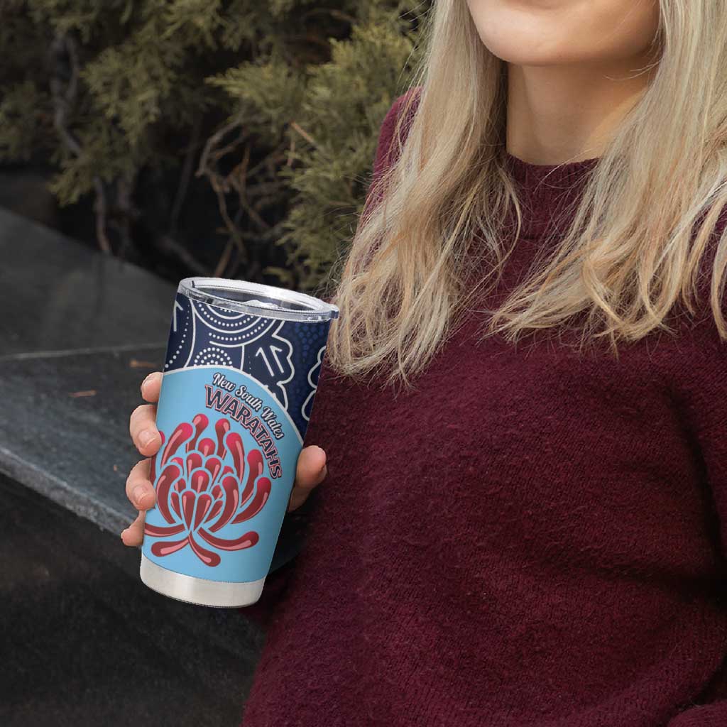 Custom Australia NSW Waratahs Tumbler Cup Go Champions Aboriginal Art