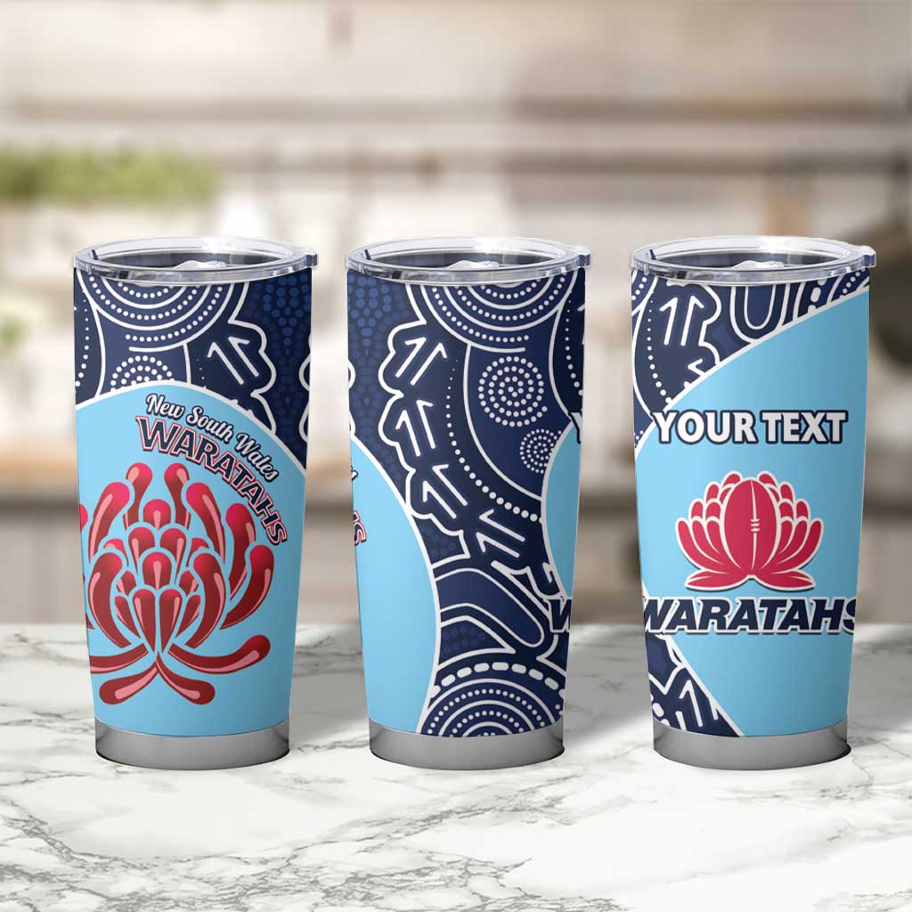 Custom Australia NSW Waratahs Tumbler Cup Go Champions Aboriginal Art