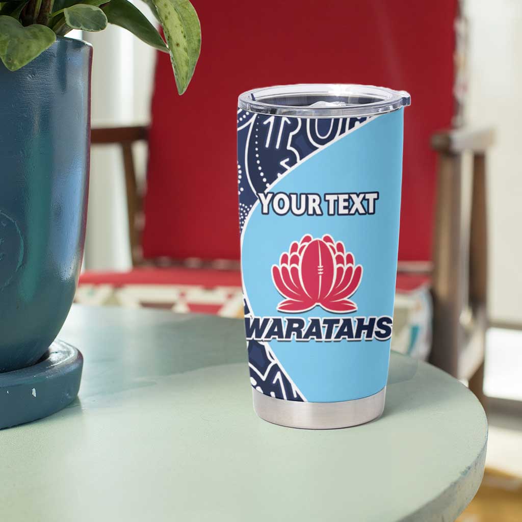Custom Australia NSW Waratahs Tumbler Cup Go Champions Aboriginal Art