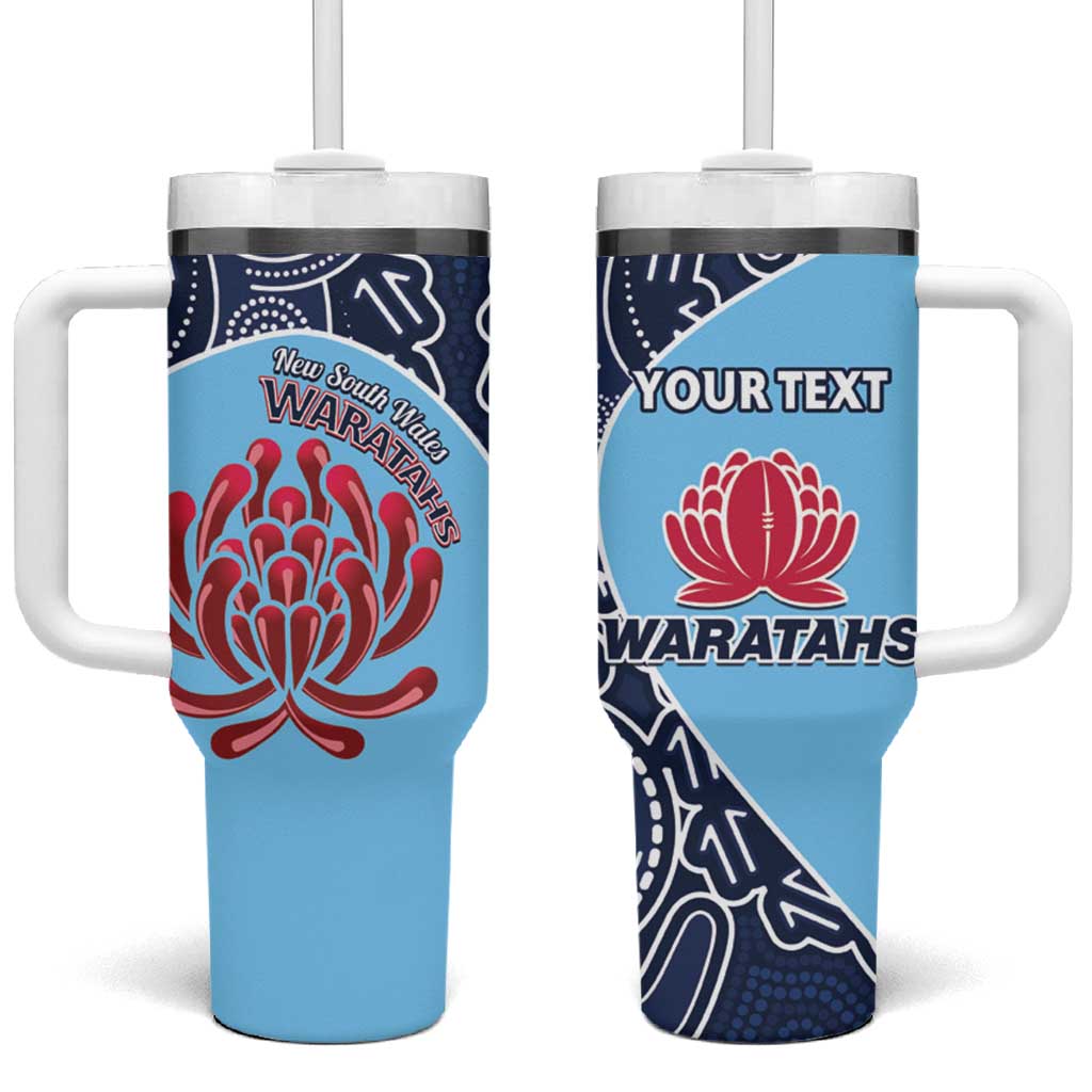 Custom Australia NSW Waratahs Tumbler With Handle Go Champions Aboriginal Art