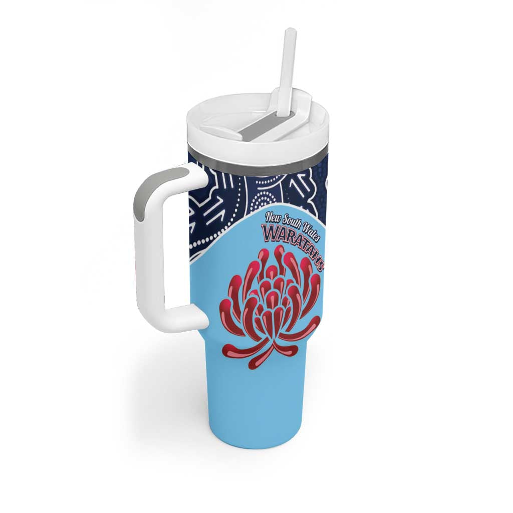 Custom Australia NSW Waratahs Tumbler With Handle Go Champions Aboriginal Art