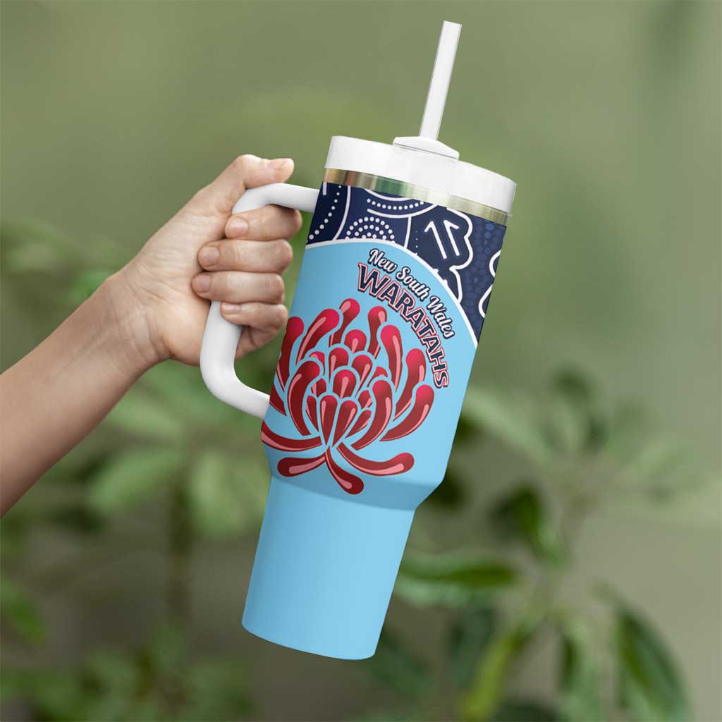 Custom Australia NSW Waratahs Tumbler With Handle Go Champions Aboriginal Art