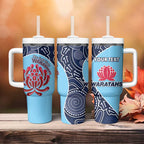 Custom Australia NSW Waratahs Tumbler With Handle Go Champions Aboriginal Art