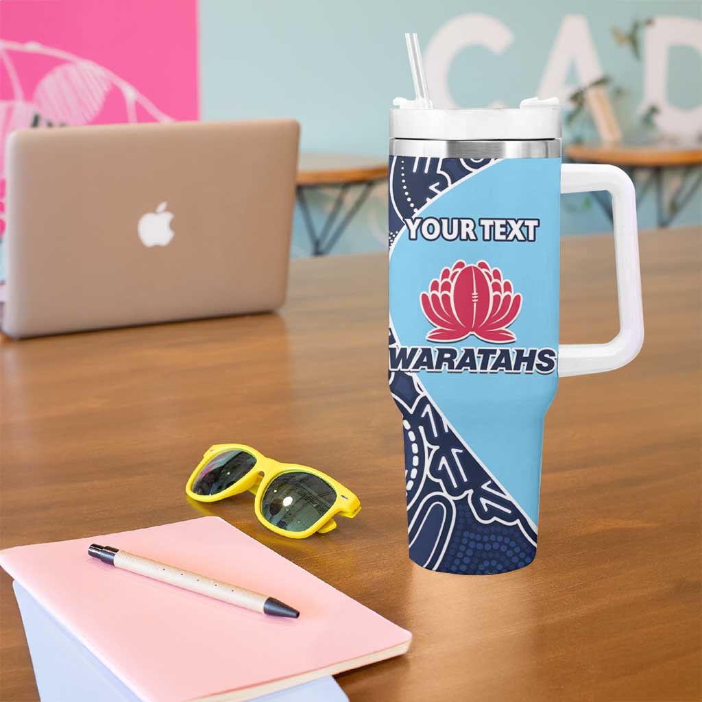 Custom Australia NSW Waratahs Tumbler With Handle Go Champions Aboriginal Art