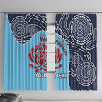 Custom Australia NSW Waratahs Window Curtain Go Champions Aboriginal Art
