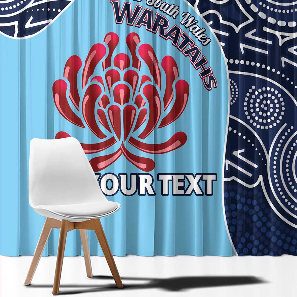 Custom Australia NSW Waratahs Window Curtain Go Champions Aboriginal Art