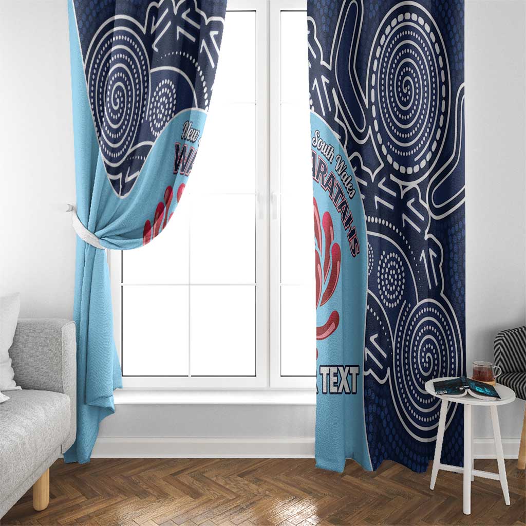 Custom Australia NSW Waratahs Window Curtain Go Champions Aboriginal Art
