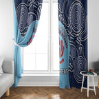 Custom Australia NSW Waratahs Window Curtain Go Champions Aboriginal Art