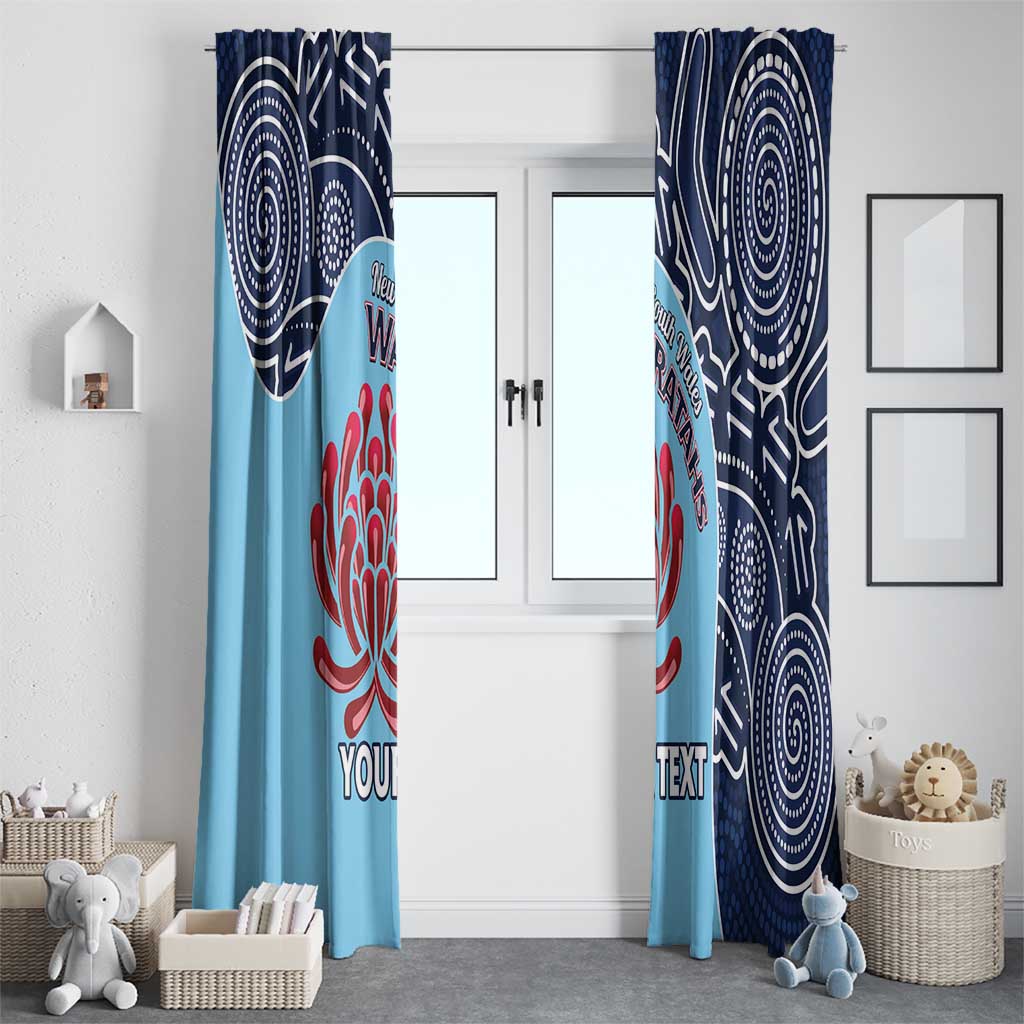 Custom Australia NSW Waratahs Window Curtain Go Champions Aboriginal Art