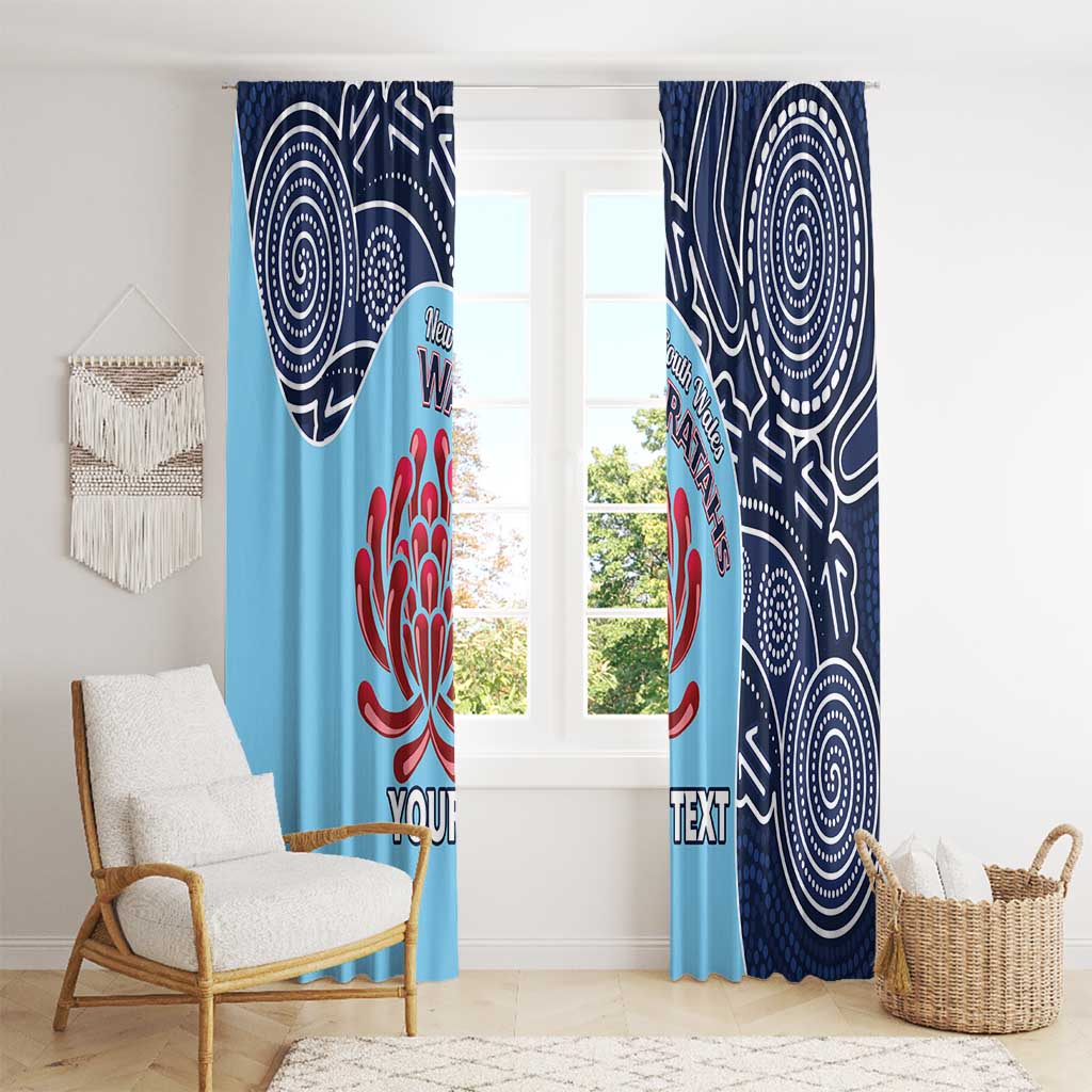 Custom Australia NSW Waratahs Window Curtain Go Champions Aboriginal Art