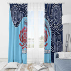 Custom Australia NSW Waratahs Window Curtain Go Champions Aboriginal Art