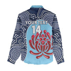 Custom Australia NSW Waratahs Women Casual Shirt Go Champions Aboriginal Art