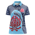 Custom Australia NSW Waratahs Women Polo Shirt Go Champions Aboriginal Art