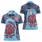 Custom Australia NSW Waratahs Women Polo Shirt Go Champions Aboriginal Art