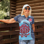 Custom Australia NSW Waratahs Women Polo Shirt Go Champions Aboriginal Art