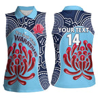Custom Australia NSW Waratahs Women Sleeveless Polo Shirt Go Champions Aboriginal Art
