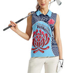 Custom Australia NSW Waratahs Women Sleeveless Polo Shirt Go Champions Aboriginal Art