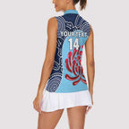Custom Australia NSW Waratahs Women Sleeveless Polo Shirt Go Champions Aboriginal Art