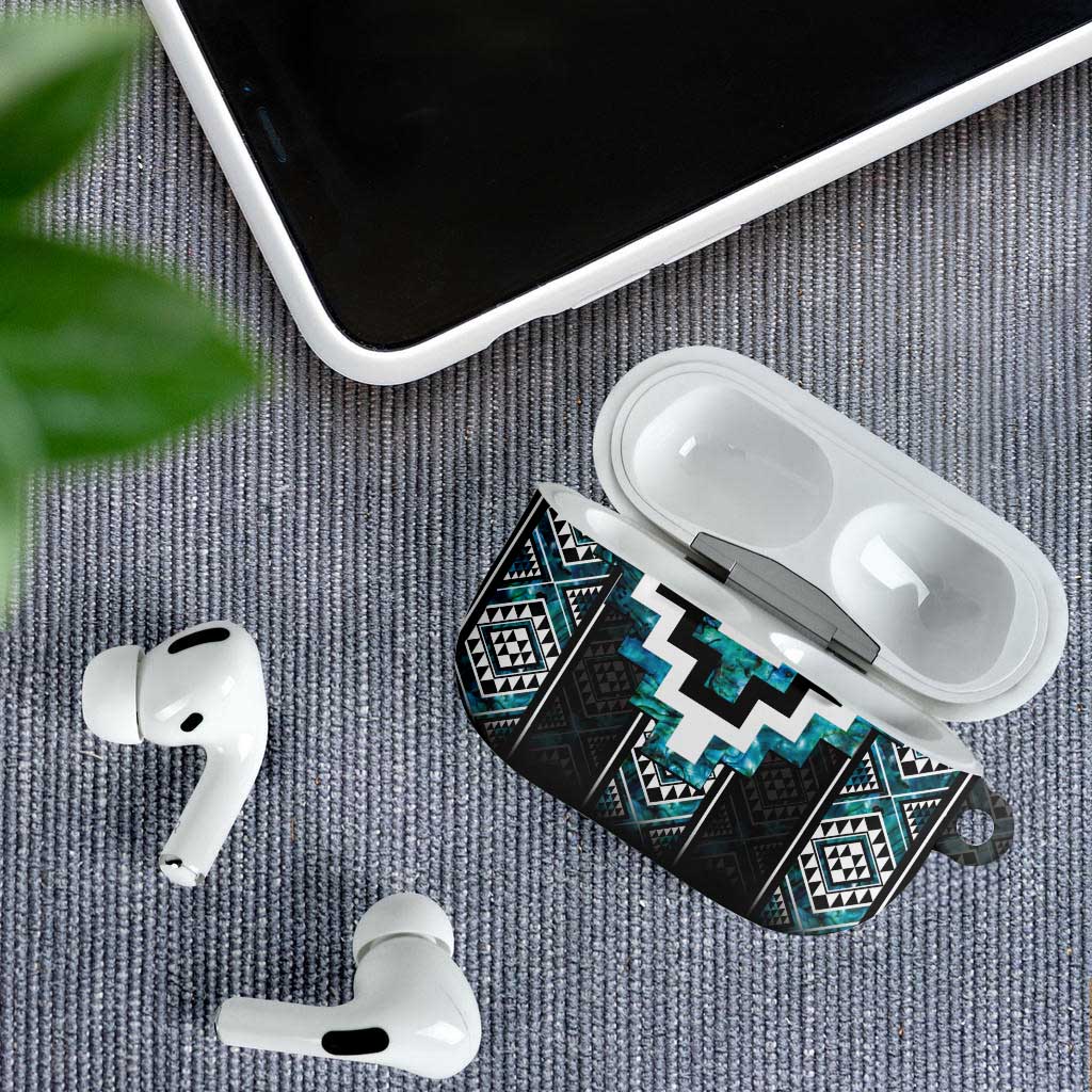 Paua Shell Taniko Pattern Aotearoa AirPods Case Niho Taniwha Mix Poutama - Aussie Hoodie