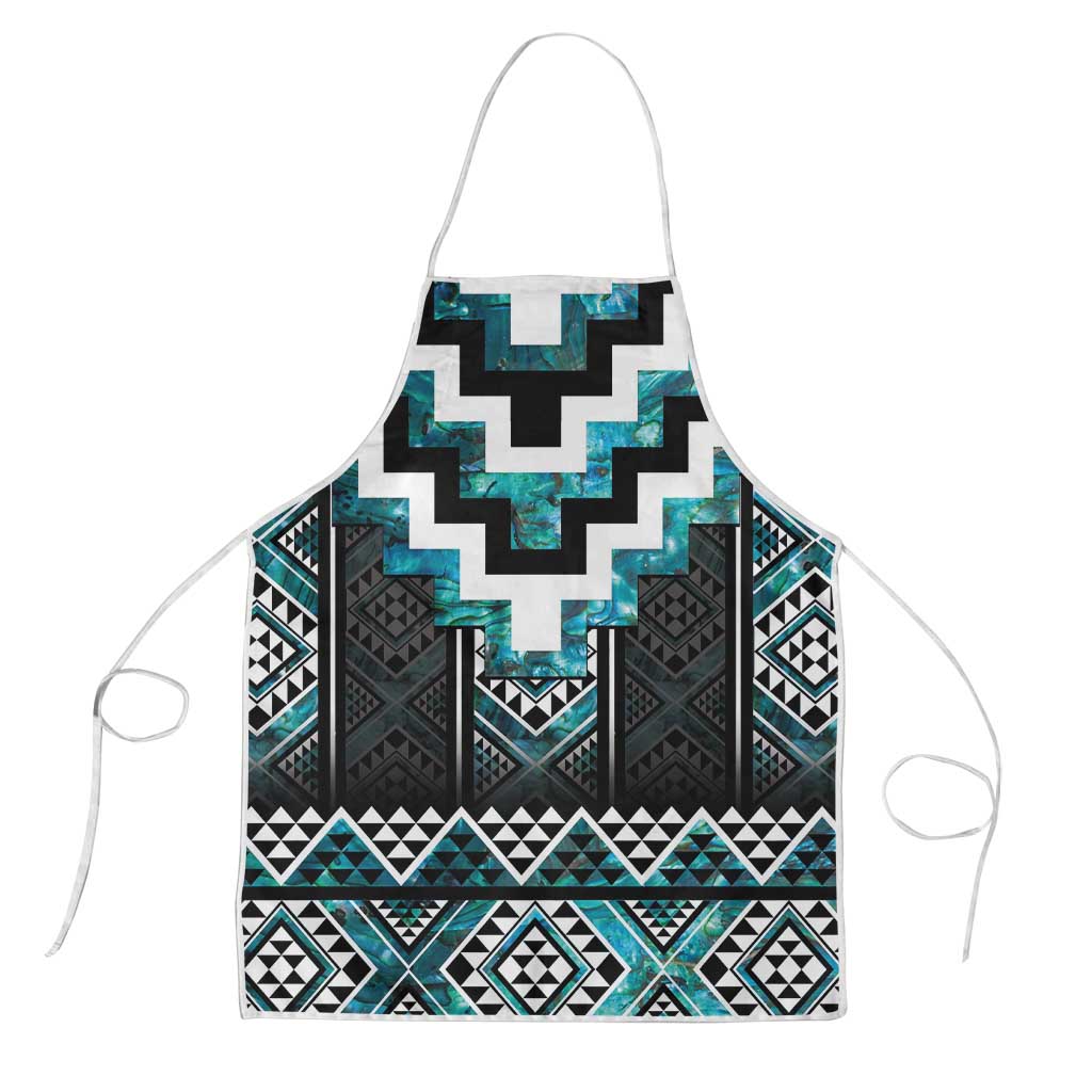 Paua Shell Taniko Pattern Aotearoa Apron Niho Taniwha Mix Poutama - Aussie Hoodie