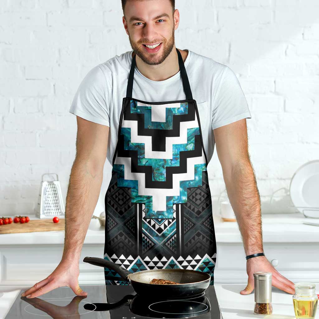 Paua Shell Taniko Pattern Aotearoa Apron Niho Taniwha Mix Poutama - Aussie Hoodie