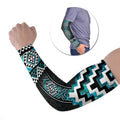 Paua Shell Taniko Pattern Aotearoa Arm Sleeves Niho Taniwha Mix Poutama - Aussie Hoodie