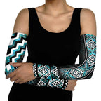 Paua Shell Taniko Pattern Aotearoa Arm Sleeves Niho Taniwha Mix Poutama - Aussie Hoodie