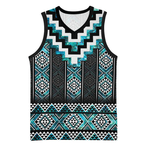Paua Shell Taniko Pattern Aotearoa Basketball Jersey Niho Taniwha Mix Poutama - Aussie Hoodie