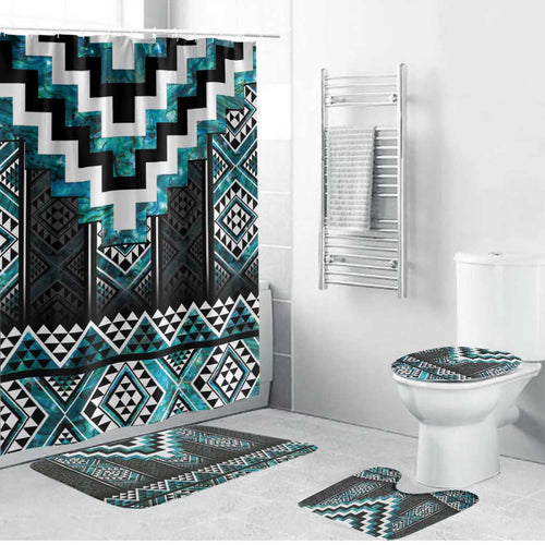 Paua Shell Taniko Pattern Aotearoa Bathroom Set Niho Taniwha Mix Poutama - Aussie Hoodie