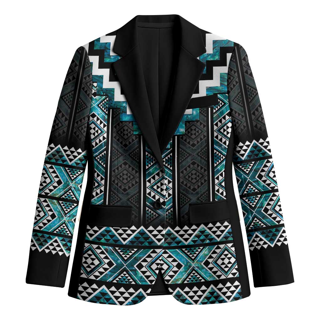 Paua Shell Taniko Pattern Aotearoa Blazer Niho Taniwha Mix Poutama - Aussie Hoodie