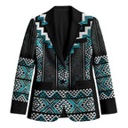 Paua Shell Taniko Pattern Aotearoa Blazer Niho Taniwha Mix Poutama - Aussie Hoodie