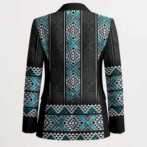 Paua Shell Taniko Pattern Aotearoa Blazer Niho Taniwha Mix Poutama - Aussie Hoodie