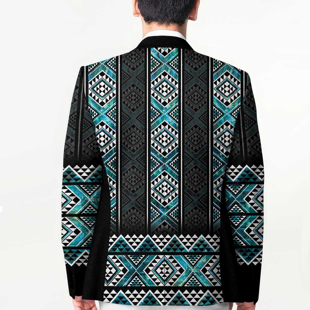 Paua Shell Taniko Pattern Aotearoa Blazer Niho Taniwha Mix Poutama - Aussie Hoodie