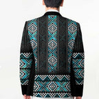 Paua Shell Taniko Pattern Aotearoa Blazer Niho Taniwha Mix Poutama - Aussie Hoodie
