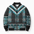Paua Shell Taniko Pattern Aotearoa Bomber Puffer Jacket Niho Taniwha Mix Poutama - Aussie Hoodie