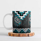 Paua Shell Taniko Pattern Aotearoa Ceramic Mug Niho Taniwha Mix Poutama - Aussie Hoodie