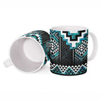 Paua Shell Taniko Pattern Aotearoa Ceramic Mug Niho Taniwha Mix Poutama - Aussie Hoodie